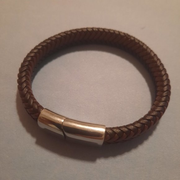 Woven Leather Bracelet NORDSTROM - Picture 2 of 3
